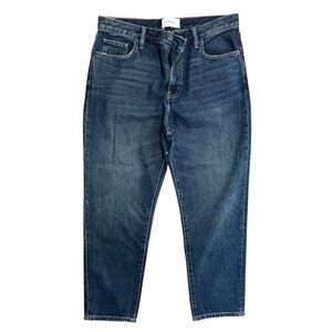 Current/Elliott‎ The Fling Slim Boyfriend Jeans 31 Dark Wash One Year Worn 001